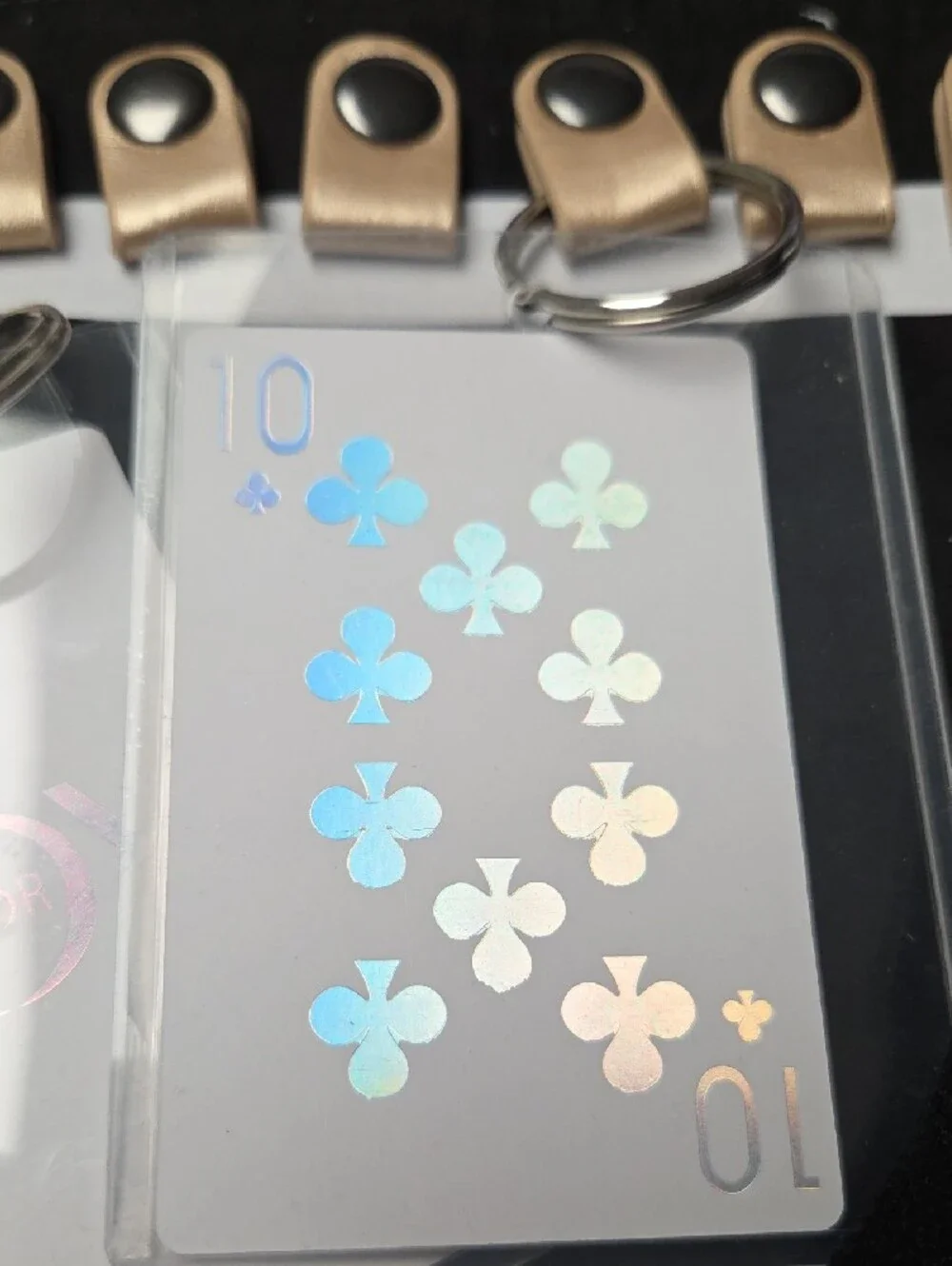 Dior Black Socks and Silver Key Card Holder Set